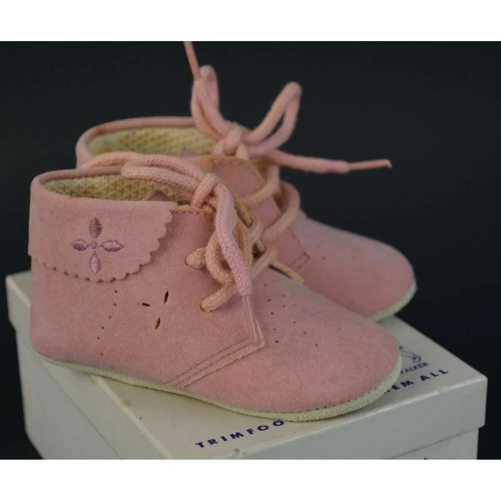 Trimfoot Baby Deer Shoes Pink Creeper 6-9 Months In Box